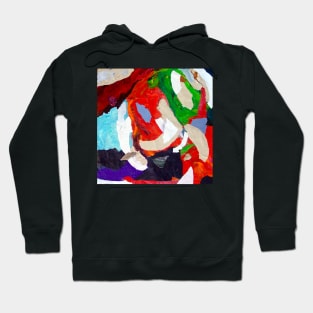 Abstract Acrylic Collage Painting Hoodie